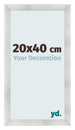 Cornice 20x40cm Alluminio Spazzolato MDF Pisa Davanti Dimensione | Yourdecoration.it