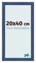 Cornice 20x40cm Blu Scuro Spazzato MDF Pisa Davanti Dimensione | Yourdecoration.it