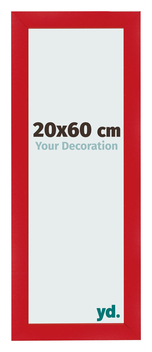 Cornice 20x60cm Rosso MDF Pisa Davanti Dimensione | Yourdecoration.it