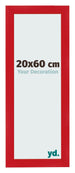 Cornice 20x60cm Rosso MDF Pisa Davanti Dimensione | Yourdecoration.it