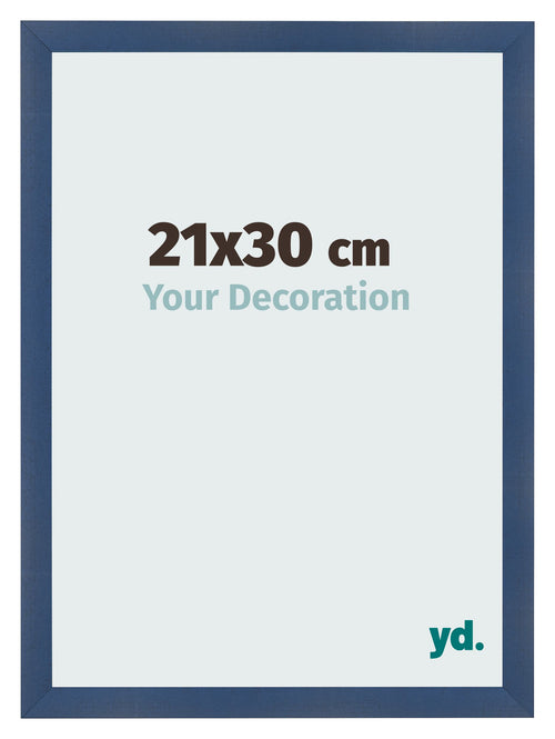 Cornice 21x30cm Blu Scuro Spazzato MDF Pisa Davanti Dimensione | Yourdecoration.it