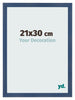 Cornice 21x30cm Blu Scuro Spazzato MDF Pisa Davanti Dimensione | Yourdecoration.it