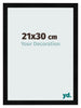 Cornice 21x30cm Nero Argento Lucido MDF Pisa Davanti Dimensione | Yourdecoration.it