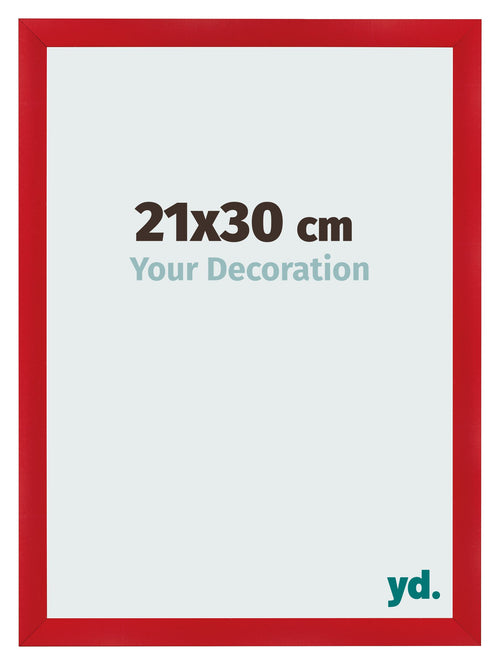 Cornice 21x30cm Rosso MDF Pisa Davanti Dimensione | Yourdecoration.it