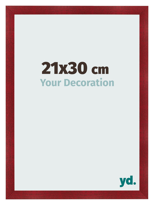 Cornice 21x30cm Vino Rosso Spazzato MDF Pisa Davanti Dimensione | Yourdecoration.it