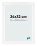 Cornice 24x32cm Bianco Vintage MDF Pisa Davanti Dimensione | Yourdecoration.it