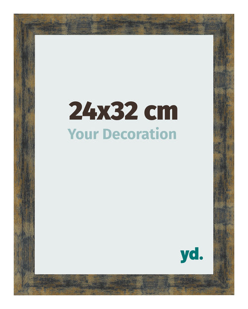 Cornice 24x32cm Blu Oro Fondente MDF Pisa Davanti Dimensione | Yourdecoration.it