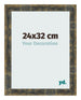 Cornice 24x32cm Blu Oro Fondente MDF Pisa Davanti Dimensione | Yourdecoration.it