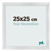 Cornice 25x25cm Argento Nero Spazzato MDF Pisa Davanti Dimensione | Yourdecoration.it