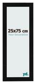 Cornice 25x75cm Nero Argento Lucido MDF Pisa Davanti Dimensione | Yourdecoration.it
