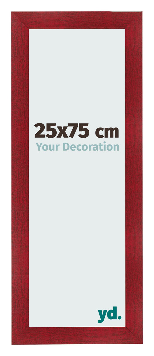 Cornice 25x75cm Vino Rosso Spazzato MDF Pisa Davanti Dimensione | Yourdecoration.it