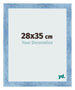 Cornice 28x35cm Blu Acceso Spazzato MDF Pisa Davanti Dimensione | Yourdecoration.it