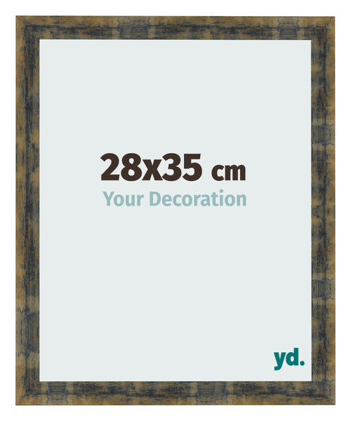 Cornice 28x35cm Blu Oro Fondente MDF Pisa Davanti Dimensione | Yourdecoration.it