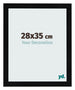 Cornice 28x35cm Nero Argento Lucido MDF Pisa Davanti Dimensione | Yourdecoration.it