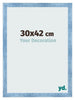Cornice 30x42cm Blu Acceso Spazzato MDF Pisa Davanti Dimensione | Yourdecoration.it