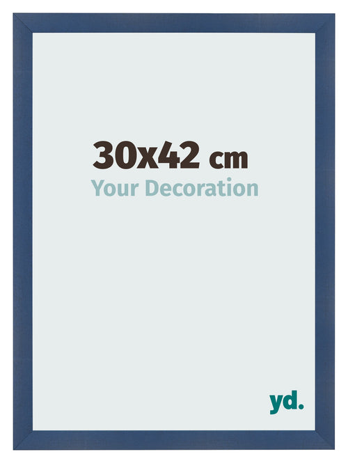 Cornice 30x42cm Blu Scuro Spazzato MDF Pisa Davanti Dimensione | Yourdecoration.it
