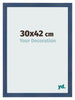 Cornice 30x42cm Blu Scuro Spazzato MDF Pisa Davanti Dimensione | Yourdecoration.it