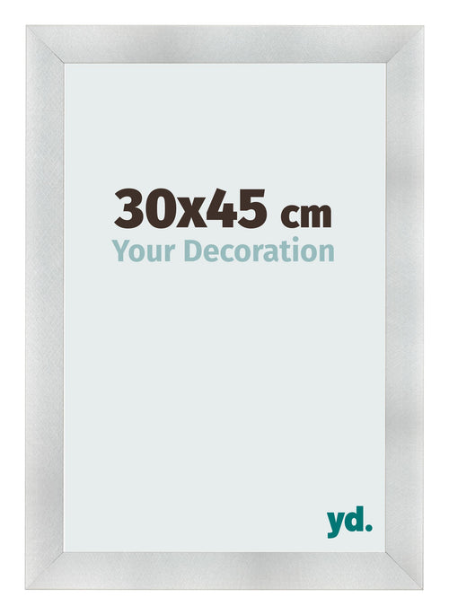 Cornice 30x45cm Alluminio Spazzolato MDF Pisa Davanti Dimensione | Yourdecoration.it