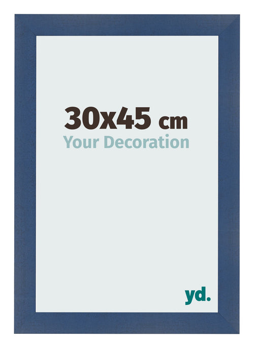 Cornice 30x45cm Blu Scuro Spazzato MDF Pisa Davanti Dimensione | Yourdecoration.it