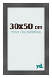 Cornice 30x50cm Nero Argento Lucido MDF Pisa Davanti Dimensione | Yourdecoration.it