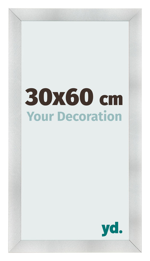 Cornice 30x60cm Alluminio Spazzolato MDF Pisa Davanti Dimensione | Yourdecoration.it