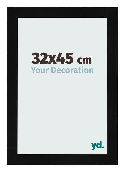 Cornice 32x45cm Nero Argento Lucido MDF Pisa Davanti Dimensione | Yourdecoration.it