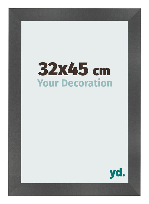 Cornice 32x45cm Nero Argento Lucido MDF Pisa Davanti Dimensione | Yourdecoration.it