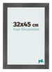 Cornice 32x45cm Nero Argento Lucido MDF Pisa Davanti Dimensione | Yourdecoration.it