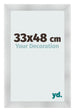 Cornice 33x48cm Alluminio Spazzolato MDF Pisa Davanti Dimensione | Yourdecoration.it