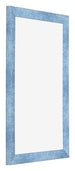 Cornice 33x48cm Blu Acceso Spazzato MDF Pisa Davanti Obliquo | Yourdecoration.it