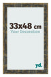 Cornice 33x48cm Blu Oro Fondente MDF Pisa Davanti Dimensione | Yourdecoration.it