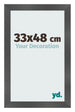 Cornice 33x48cm Nero Argento Lucido MDF Pisa Davanti Dimensione | Yourdecoration.it