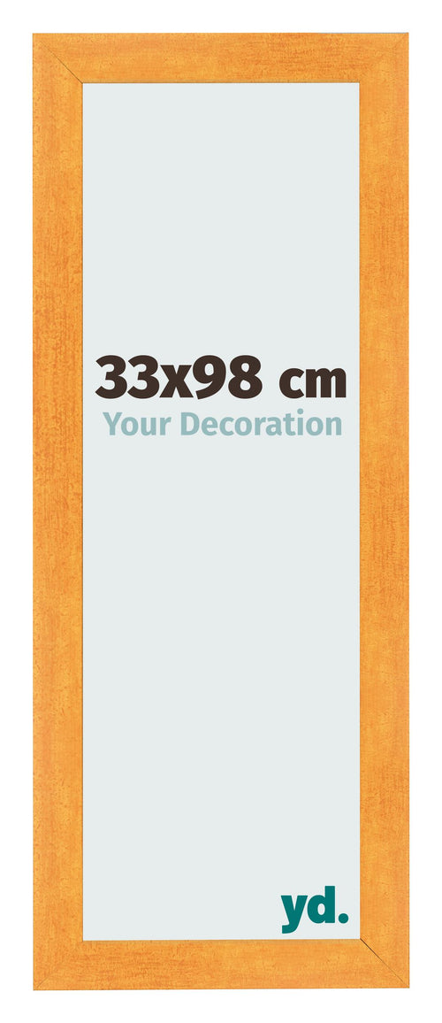 Cornice 33x98cm Arancione MDF Pisa Davanti Dimensione | Yourdecoration.it