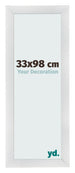 Cornice 33x98cm Argento Nero Spazzato MDF Pisa Davanti Dimensione | Yourdecoration.it