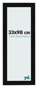Cornice 33x98cm Nero Argento Lucido MDF Pisa Davanti Dimensione | Yourdecoration.it