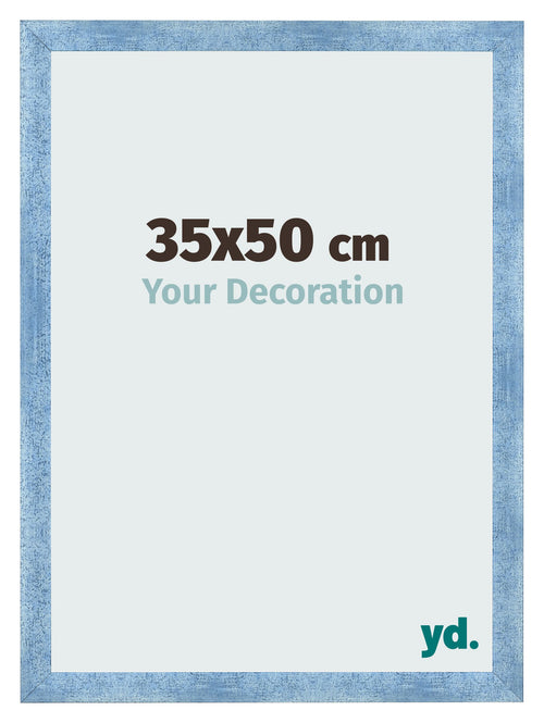 Cornice 35x50cm Blu Acceso Spazzato MDF Pisa Davanti Dimensione | Yourdecoration.it