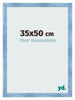 Cornice 35x50cm Blu Acceso Spazzato MDF Pisa Davanti Dimensione | Yourdecoration.it
