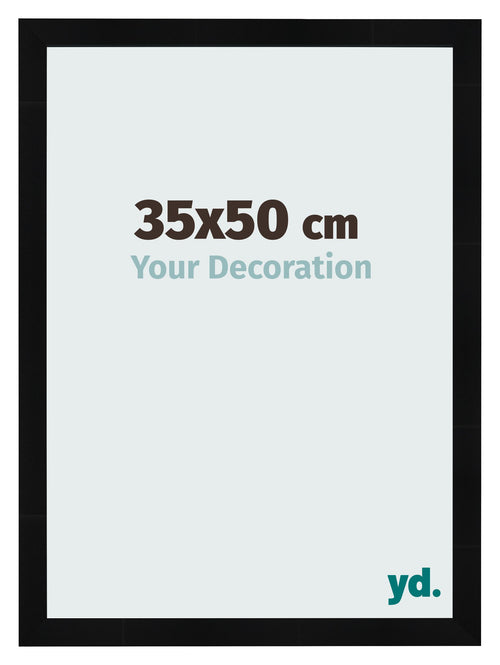 Cornice 35x50cm Nero Argento Lucido MDF Pisa Davanti Dimensione | Yourdecoration.it
