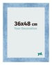 Cornice 36x48cm Blu Acceso Spazzato MDF Pisa Davanti Dimensione | Yourdecoration.it