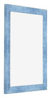 Cornice 36x48cm Blu Acceso Spazzato MDF Pisa Davanti Obliquo | Yourdecoration.it