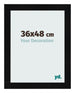 Cornice 36x48cm Nero Argento Lucido MDF Pisa Davanti Dimensione | Yourdecoration.it