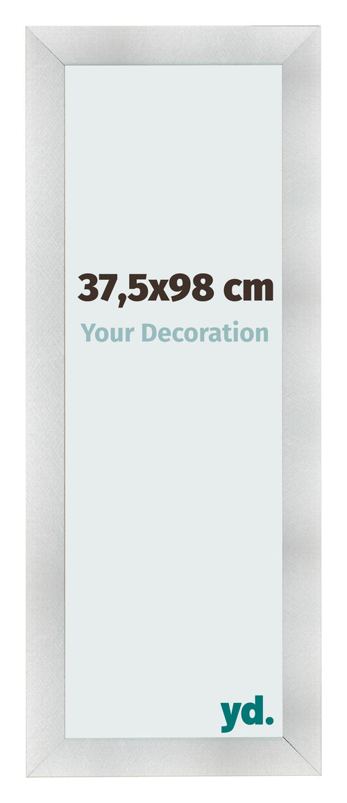 Cornice 37 5x98cm Alluminio Spazzolato MDF Pisa Davanti Dimensione | Yourdecoration.it