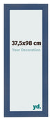 Cornice 37 5x98cm Blu Scuro Spazzato MDF Pisa Davanti Dimensione | Yourdecoration.it