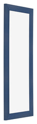Cornice 37 5x98cm Blu Scuro Spazzato MDF Pisa Davanti Obliquo | Yourdecoration.it