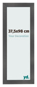 Cornice 37 5x98cm Nero Argento Lucido MDF Pisa Davanti Dimensione | Yourdecoration.it