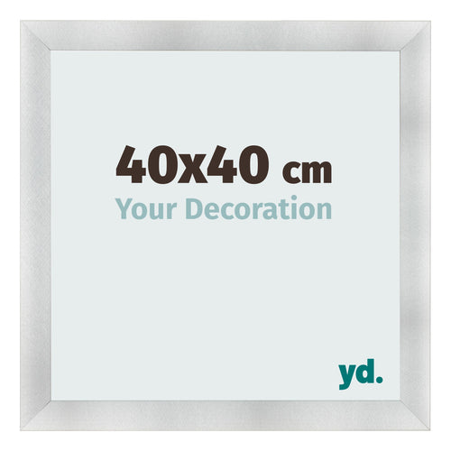 Cornice 40x40cm Alluminio Spazzolato MDF Pisa Davanti Dimensione | Yourdecoration.it