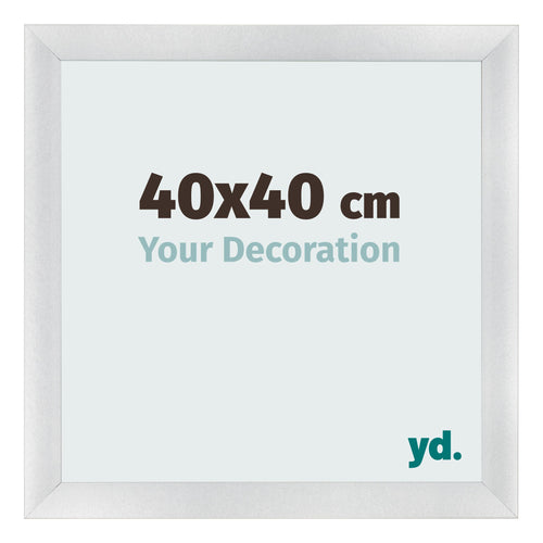 Cornice 40x40cm Argento Nero Spazzato MDF Pisa Davanti Dimensione | Yourdecoration.it