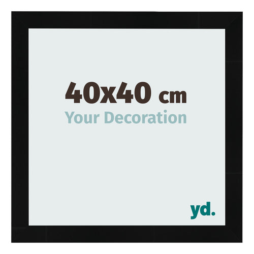 Cornice 40x40cm Nero Argento Lucido MDF Pisa Davanti Dimensione | Yourdecoration.it