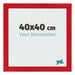 Cornice 40x40cm Rosso MDF Pisa Davanti Dimensione | Yourdecoration.it