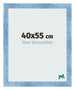 Cornice 40x55cm Blu Acceso Spazzato MDF Pisa Davanti Dimensione | Yourdecoration.it